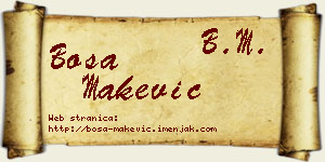 Bosa Makević vizit kartica